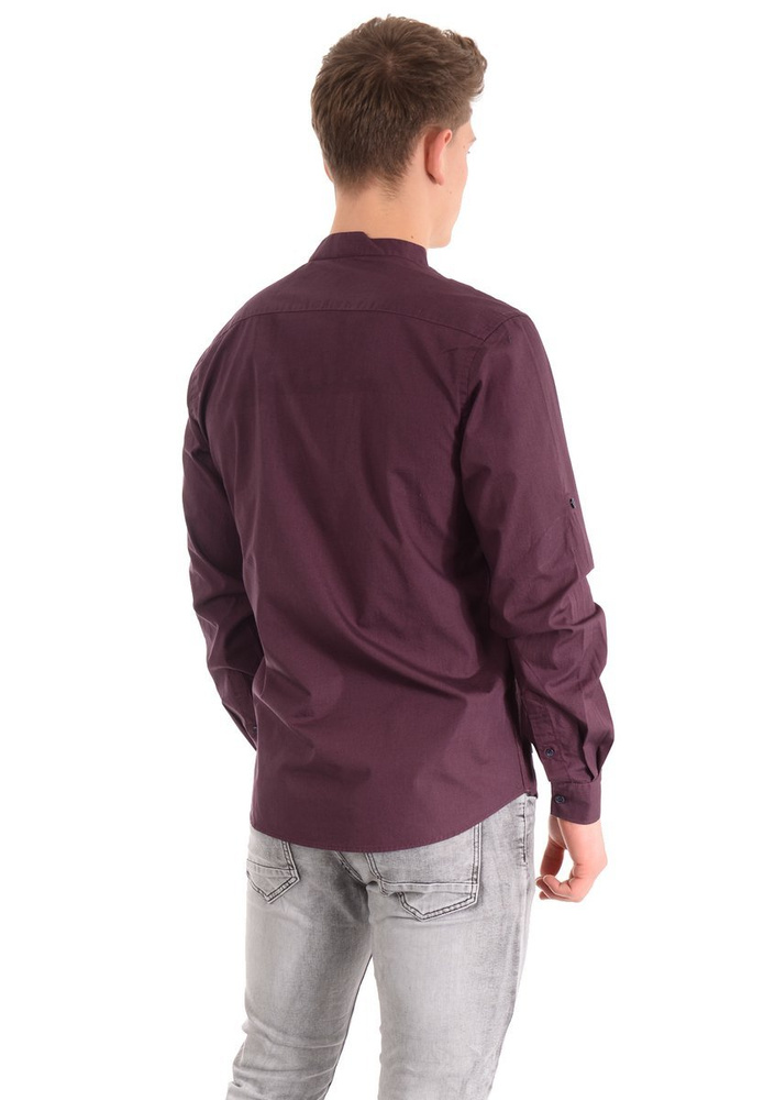 Męska Koszula Bordowa