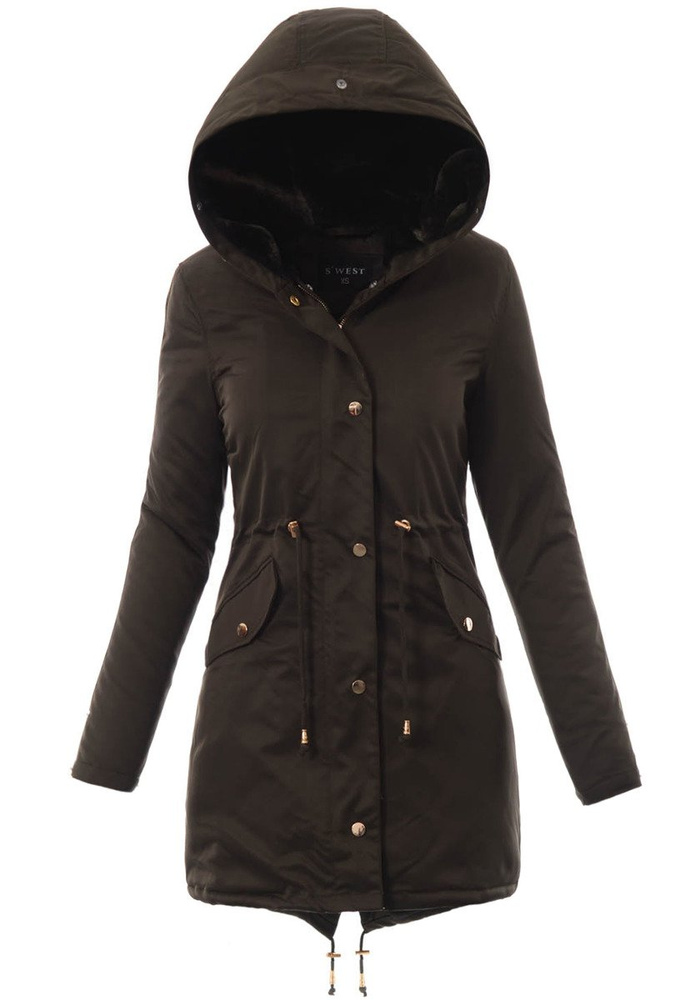 Damska Kurtka Parka Zimowa Patrycja Zielona