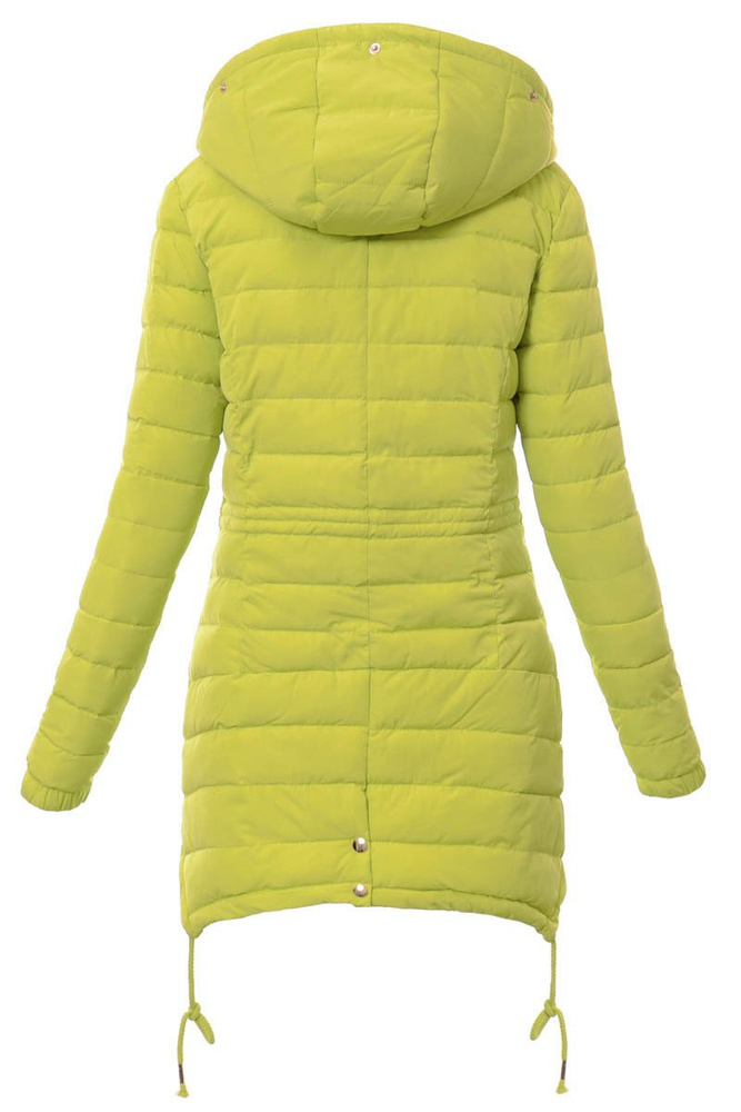 Damska Zimowa Kurtka Ortalionowa Kristin Limonkowa