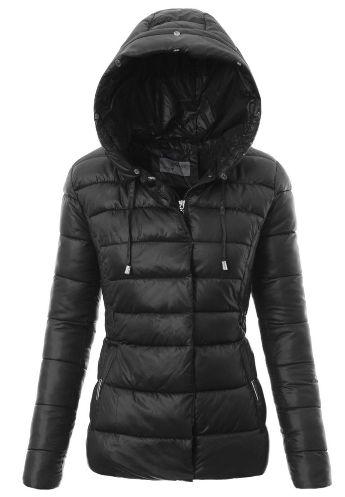 Damska Zimowa Kurtka Ortalionowa Honorata Czarna