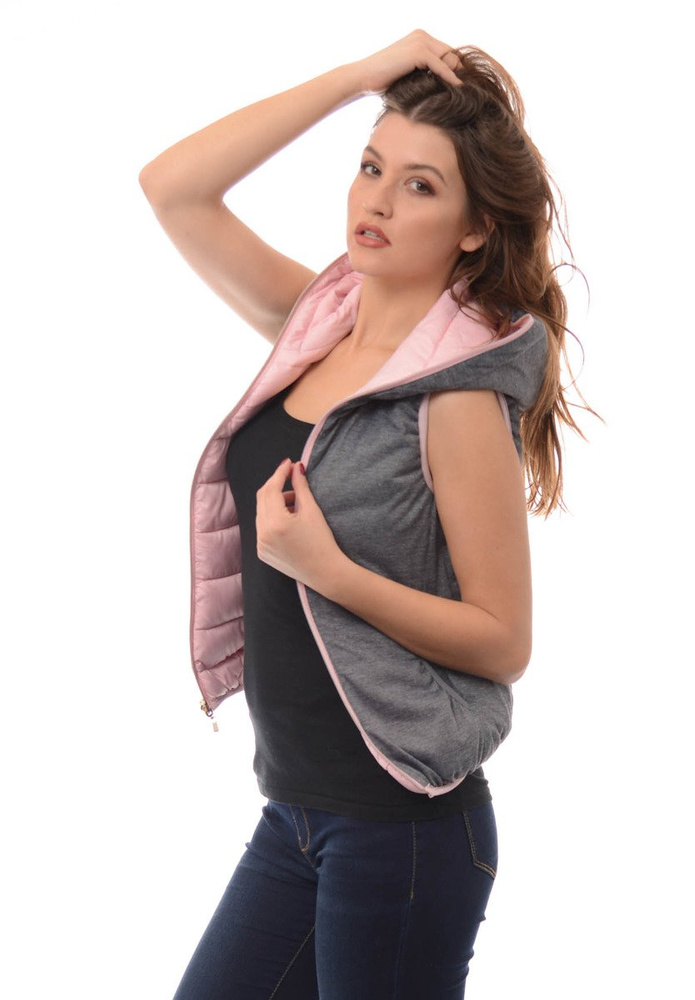 Damska Kamizelka Bezrękawnik Ines Różowy