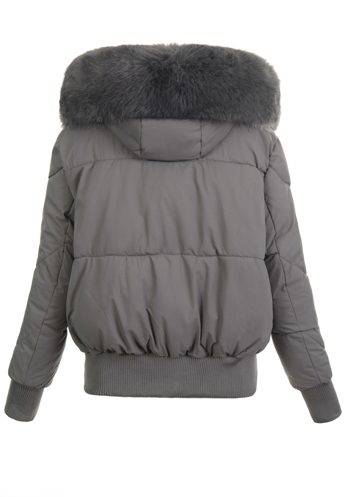 Damska Kurtka Zimowa Oversize Melisa Grafitowa