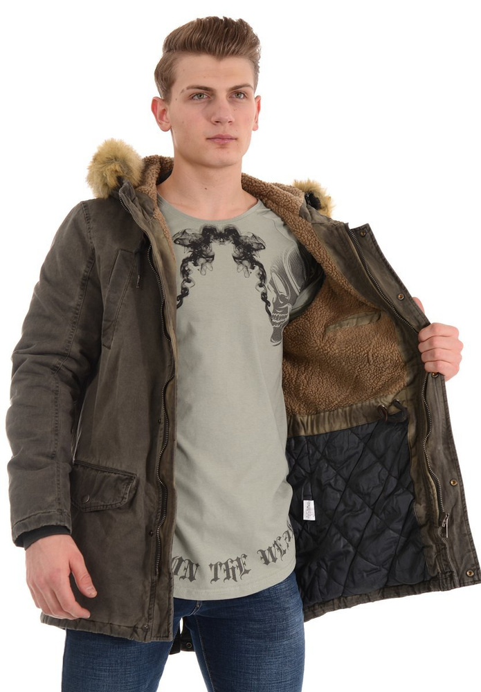 Męska Kurtka Parka Paweł Khaki