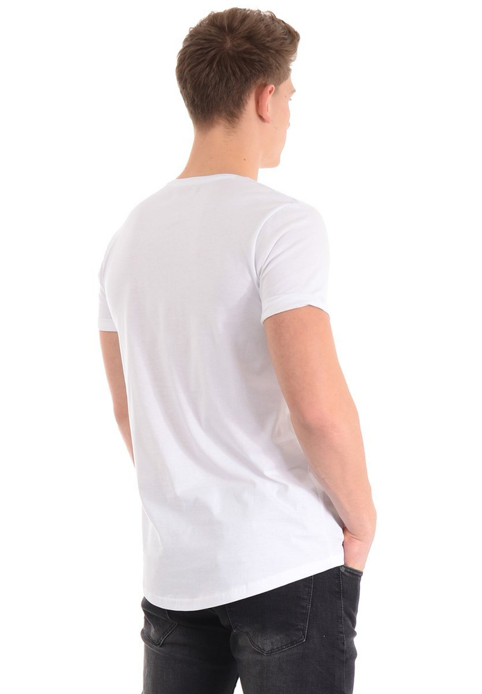 Męska Koszulka T-Shirt Nadruk Biały