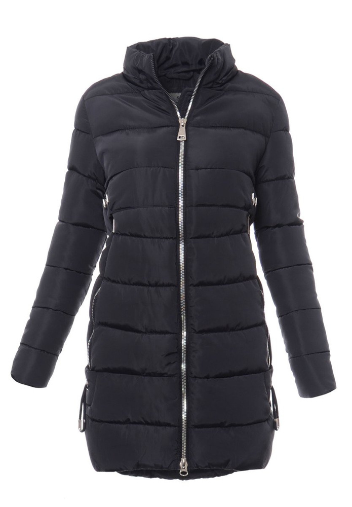 Damska Długa Zimowa Kurtka Ortalionowa Sara Granatowa