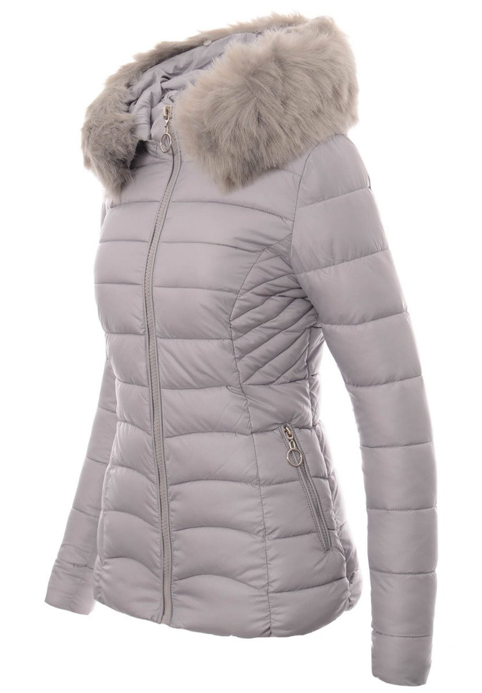 Damska Zimowa Kurtka Ortalionowa Daria Szara