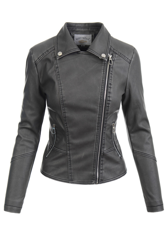 Damska Kurtka Ramoneska Elif Grafitowa