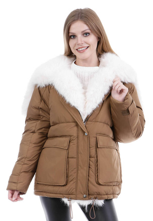 Damska Kurtka Pikowana Kristin Brązowa