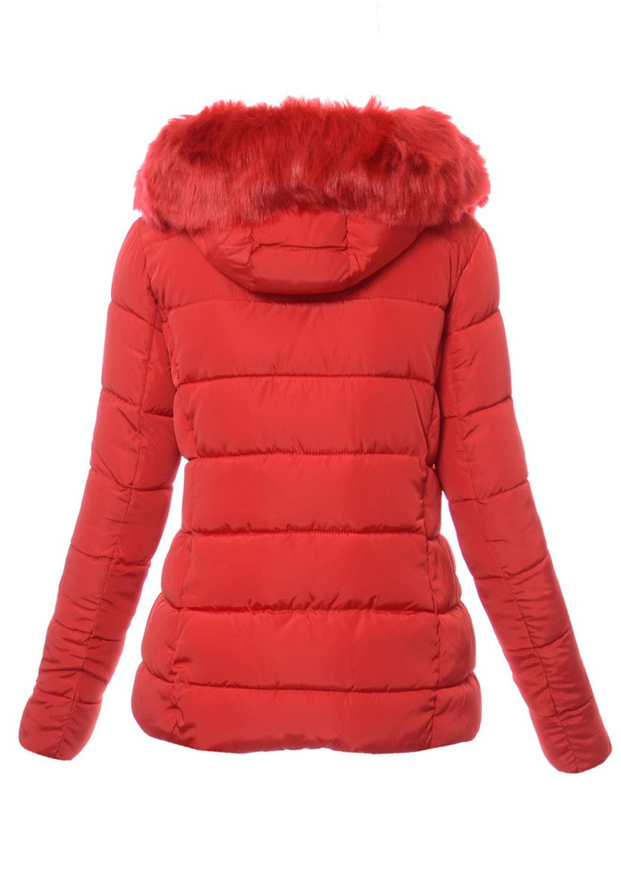 Damska Zimowa Kurtka Ortalionowa Sonia Czerwona