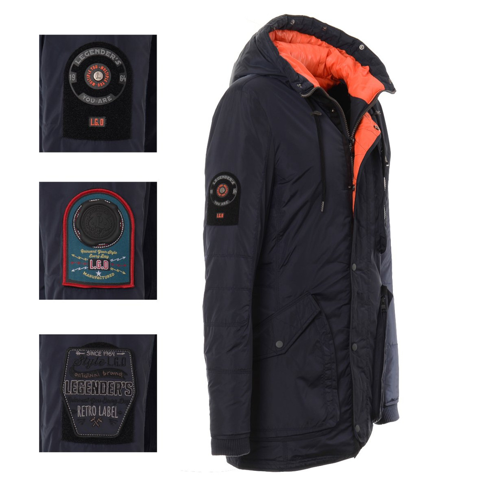 Legender's Steamer - Męska Kurtka Zimowa Granat (565)