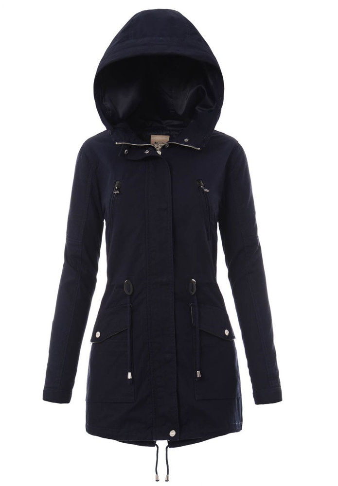 Damska Kurtka Parka Zimowa 2w1 Amira Granatowa