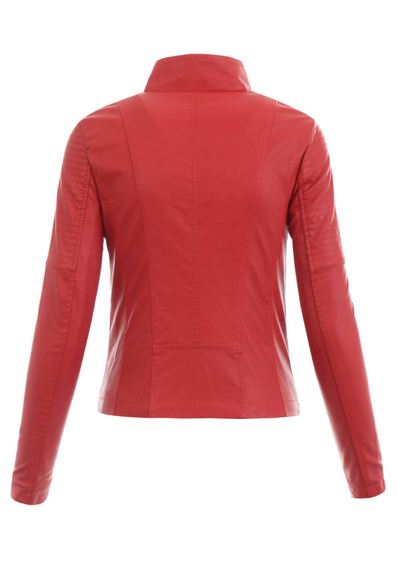 Damska Kurtka Ramoneska Ewa Czerwona