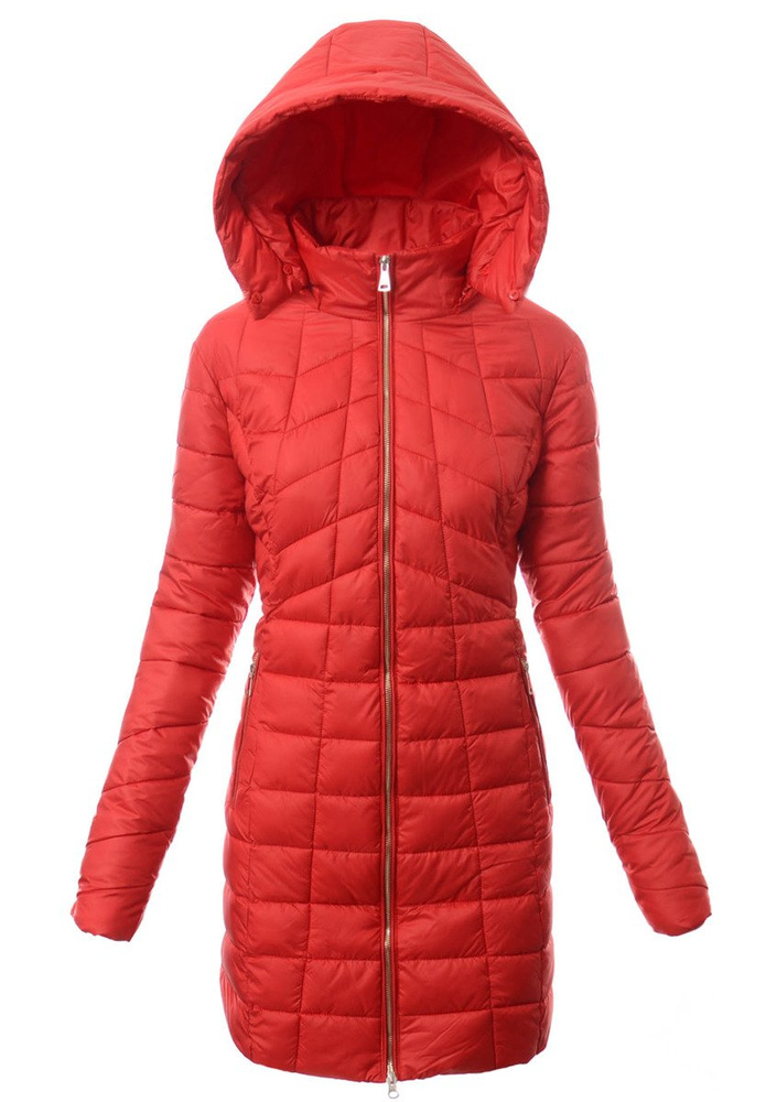 Damska Zimowa Ortalionowa Kurtka Marzena Czerwona