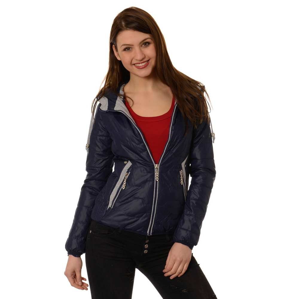 Damska Kurtka Ortalionowa Wiosenna - Jesienna Vittoria Granatowa