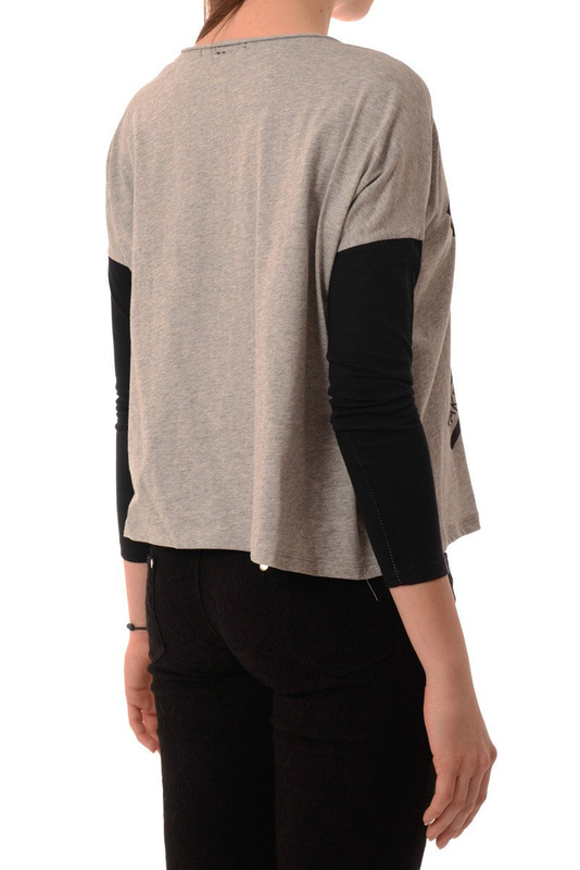 Bluzka Damska Szeroka Oversize Szara GLO