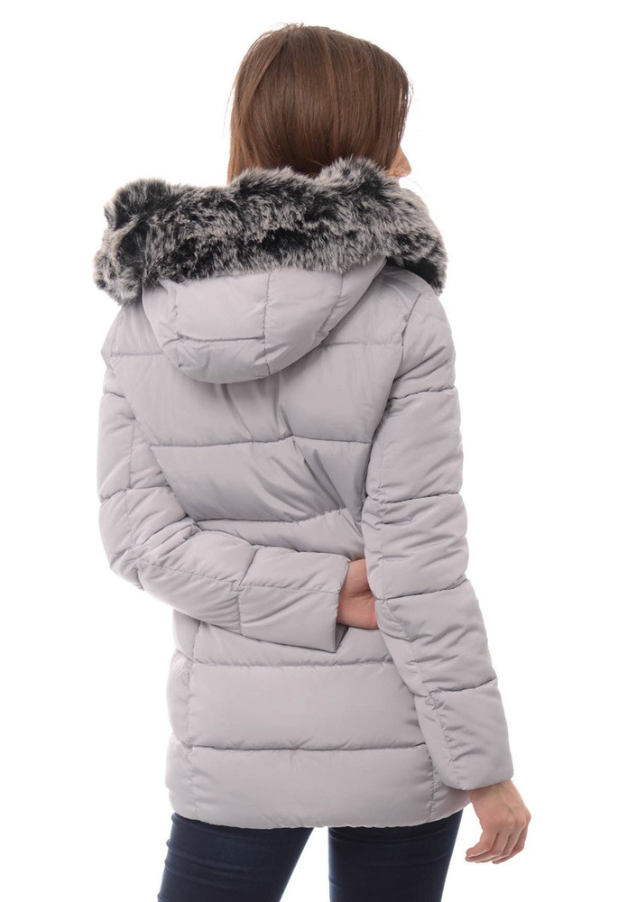 Damska Zimowa Kurtka Ortalionowa Melani Szara