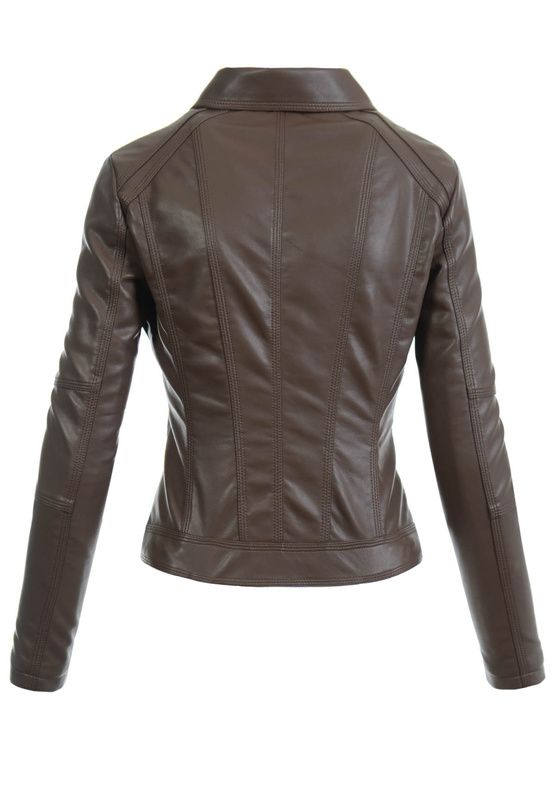 Damska Kurtka Ramoneska Noelia Brązowa