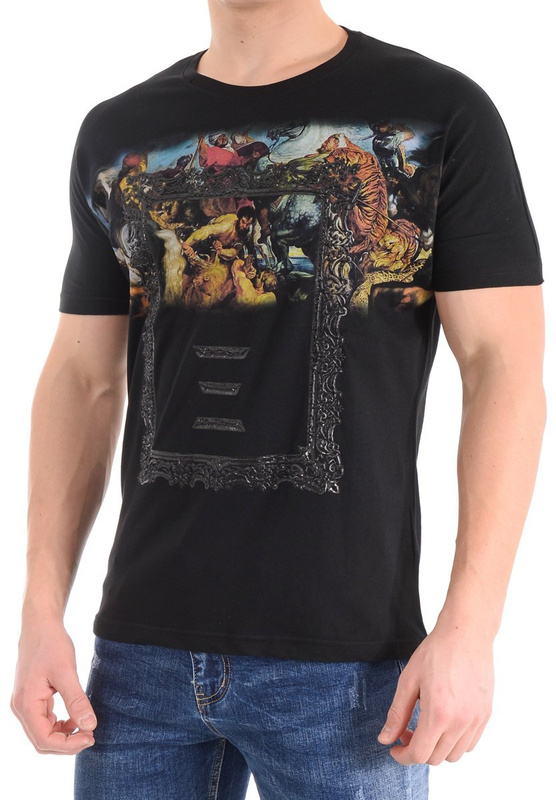 Męska Koszulka T-Shirt Nadruk Czarna