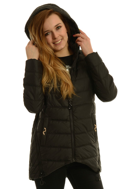 Damska Jesienna Wiosenna Kurtka / Bezrękawnik 2w1 Czarna