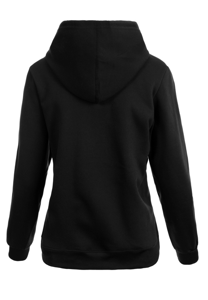 Damska Bluza Z Kapturem Kangurka Czarna