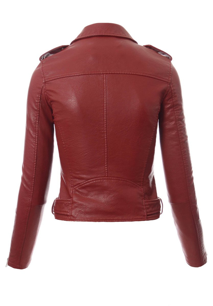 Damska Kurtka Ramoneska Gabi Bordowa