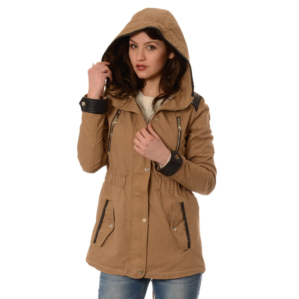 Damska Kurtka Parka Przejściowa Juliette Beżowa