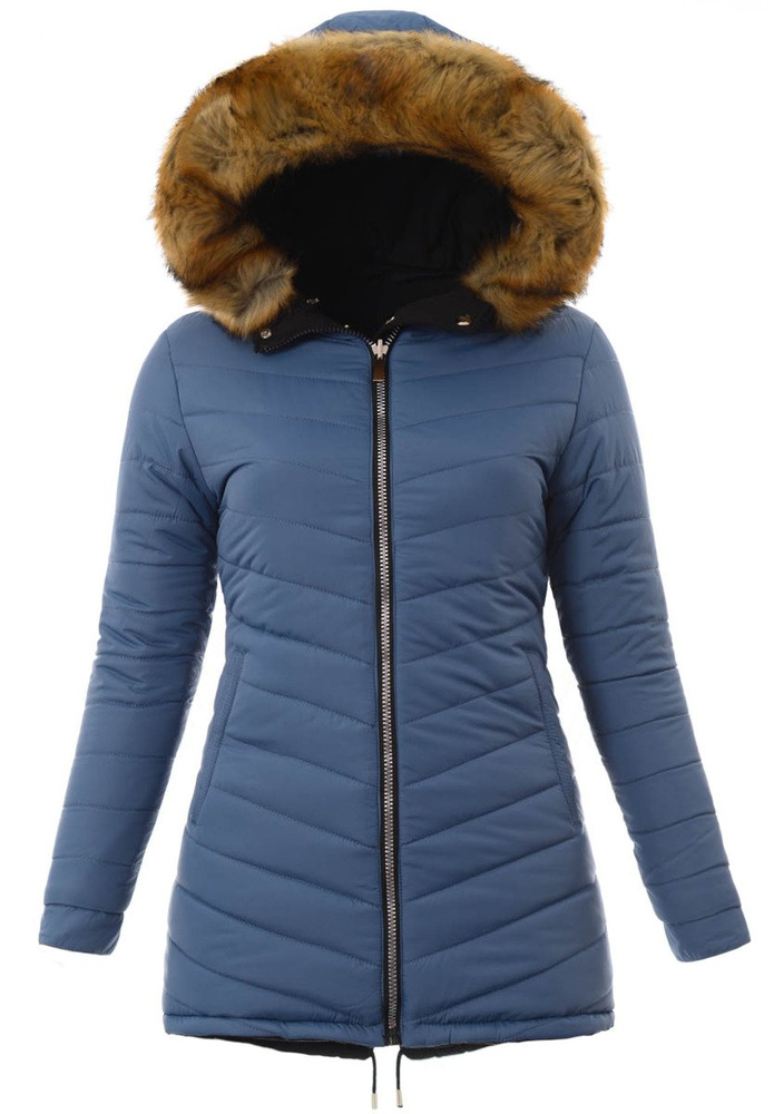 Damska Kurtka Parka Zimowa Dwustronna Karen Czarna