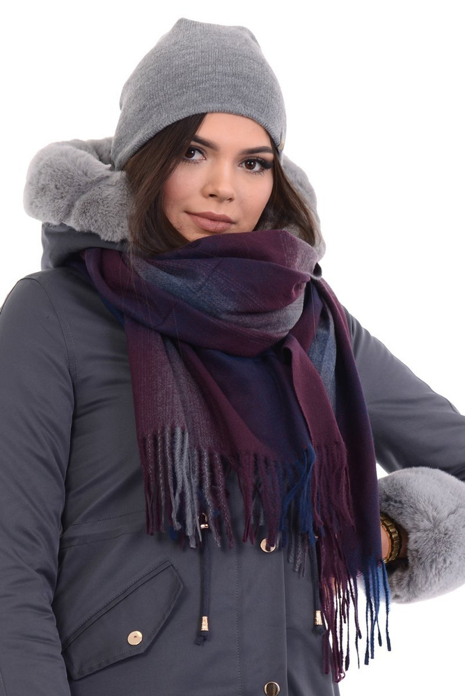 Damska Kurtka Parka Zimowa Wanessa Grafitowa Z Szarym Futerkiem