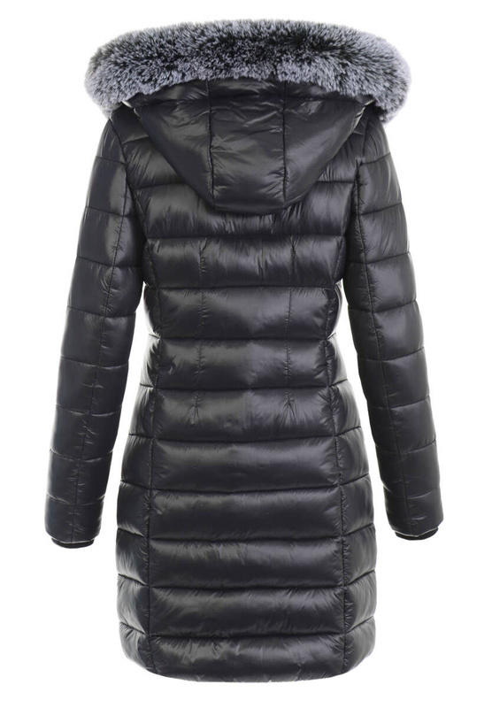 Damska Kurtka Ortalionowa Długa Laura Czarna