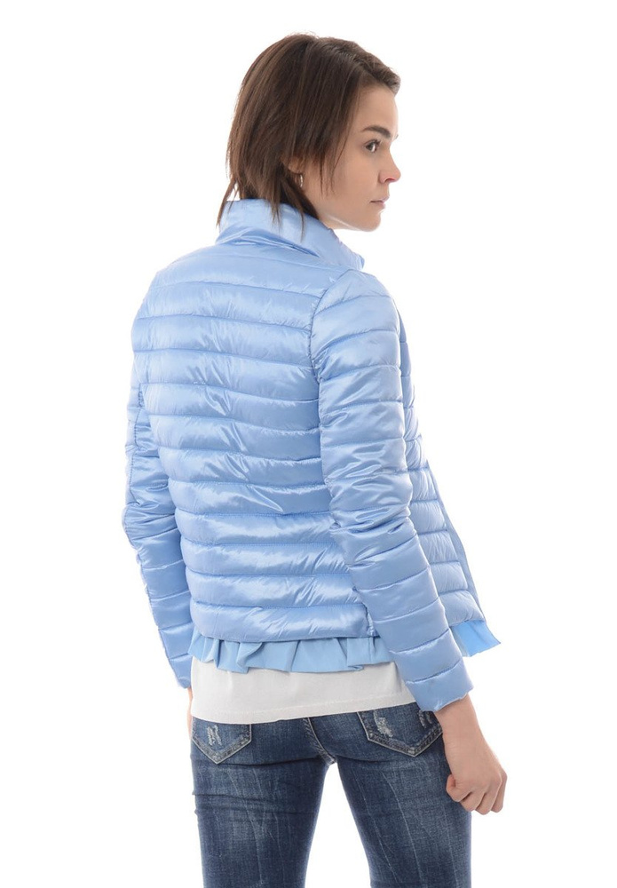 Damska Wiosenna Kurtka Niebieska
