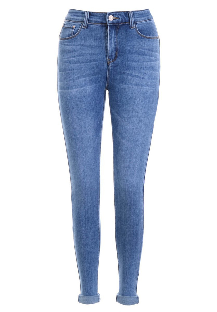 Damskie Spodnie Jeansowe Ciemno Niebieskie