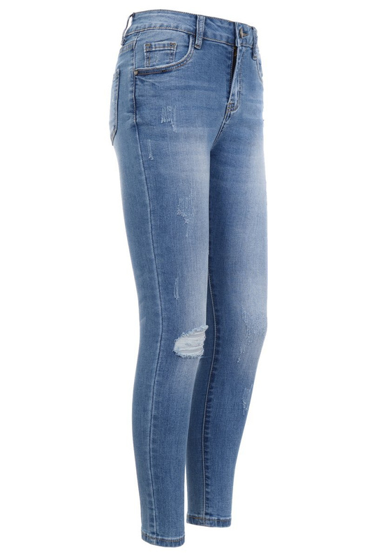 Damskie Spodnie Jeansowe Niebieskie