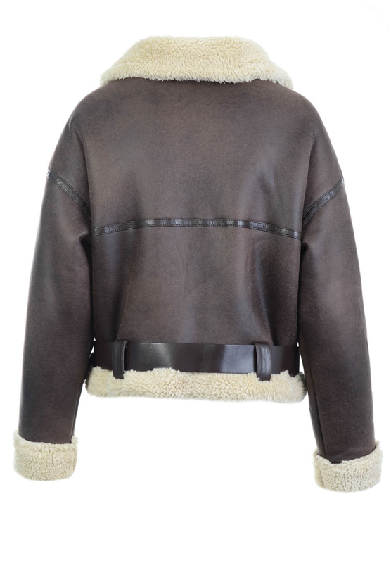 Damska Zimowa Kurtka Kożuszek Ginny Brązowy