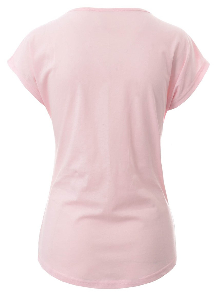 Damska Koszulka Krótki Rękaw T-Shirt Nadruk Awokado Różowa