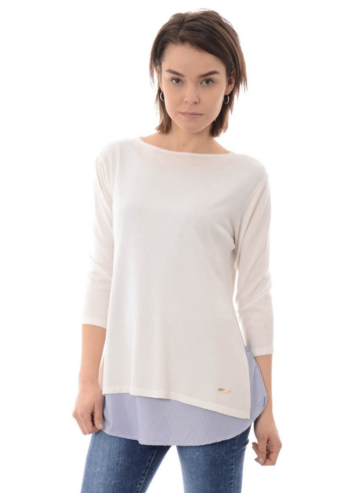 Damska Bluzka Oversize Ecru