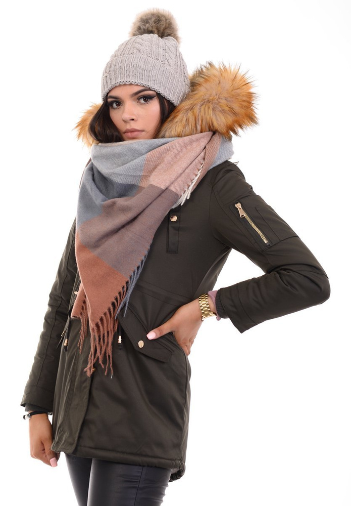 Chusta Damska Ciemnobrązowa