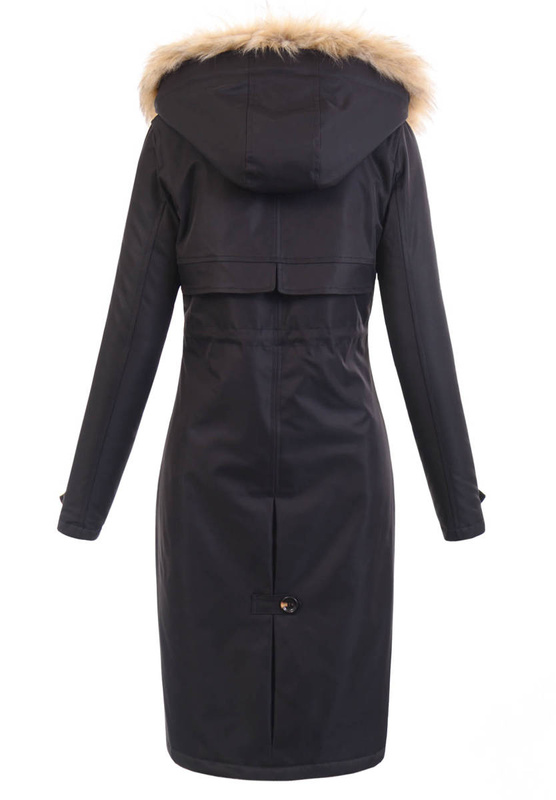 Damska Kurtka Parka Zimowa Selena Czarna