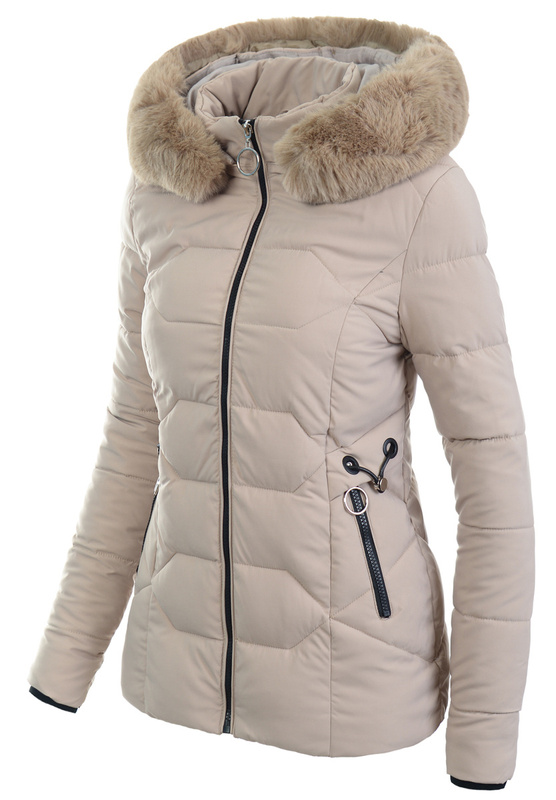 Damska Kurtka Pikowana Nora Beżowa