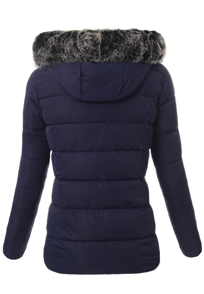 Damska Zimowa Kurtka Ortalionowa Granatowa