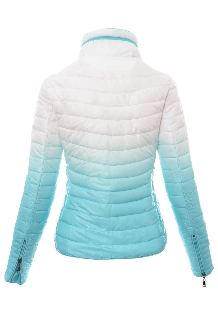 Damska Jesienna Wiosenna Kurtka Ortalionowa Ombre Emma Miętowo Biała