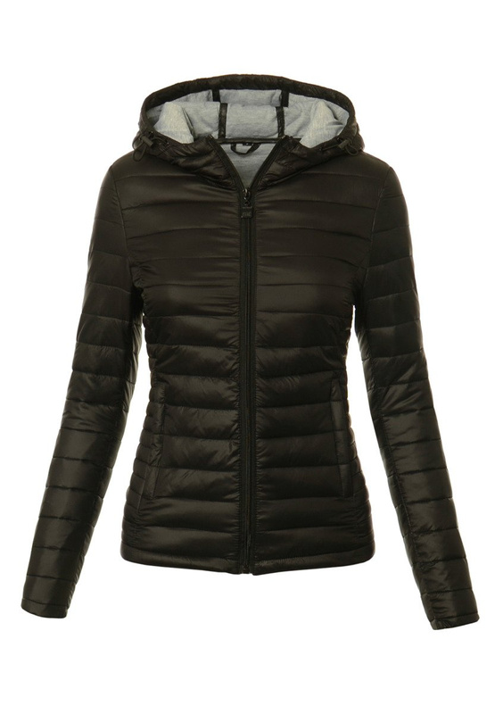 Damska Jesienna Wiosenna Kurtka Ortalionowa Czarna