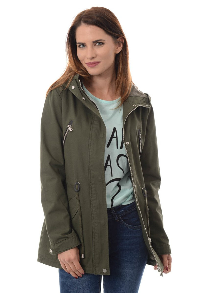 Damska Kurtka Parka Wiosenna Małgorzata Zielona