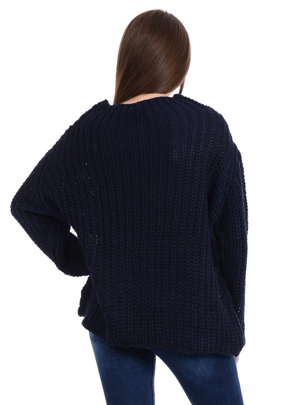 Damski Sweter Oversize Granat