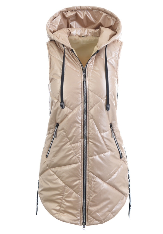 Damska Kamizelka Bezrękawnik Sybilla Perłowo Beżowa