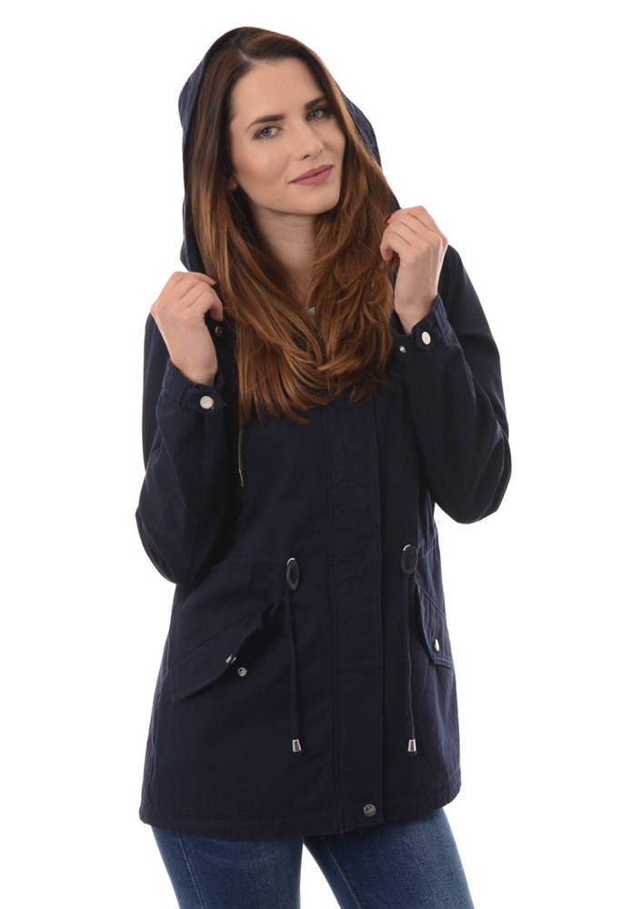 Damska Kurtka Parka Wiosenna Małgorzata Granatowa