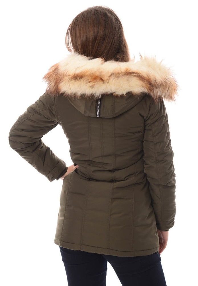 Damska Zimowa Kurtka Ortalionowa Zielona