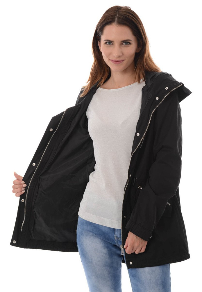 Damska Kurtka Parka Zimowa 2w1 Oktawia Czarna