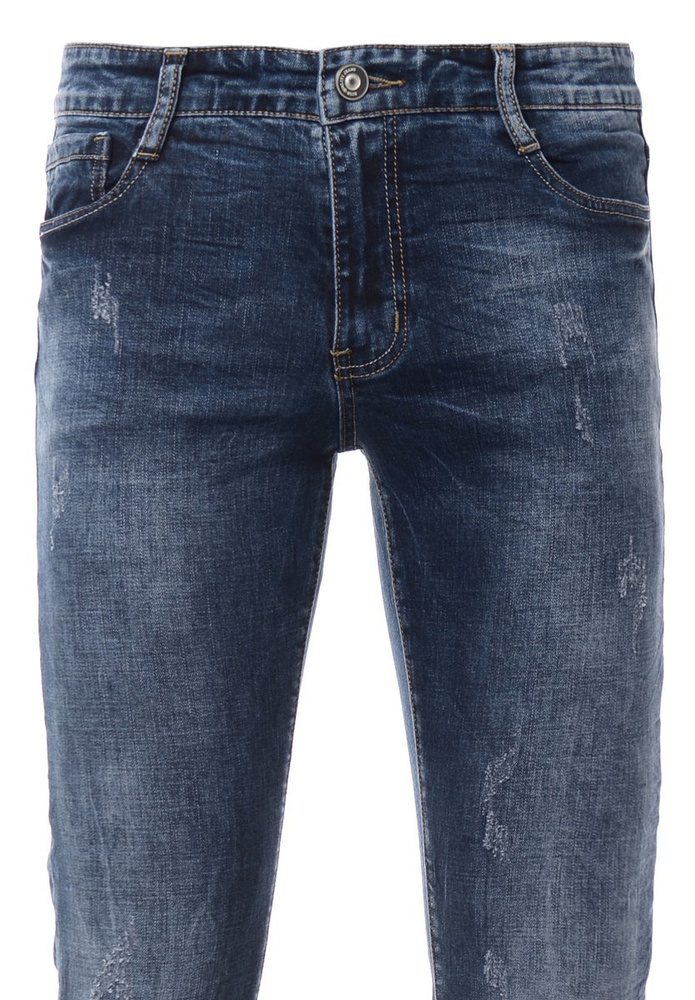 Męskie Spodnie Jeansowe Granatowe