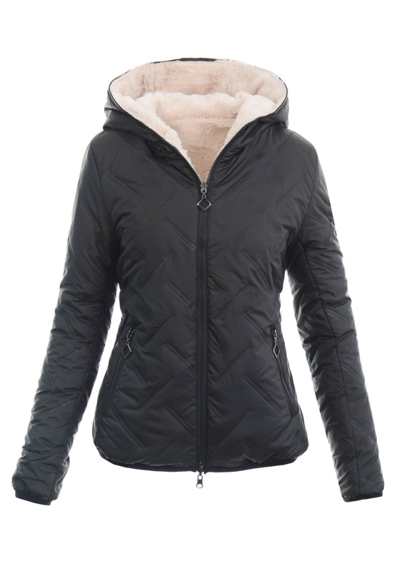 Damska Kurtka Zimowa Dwustronna Magdalena Czarna