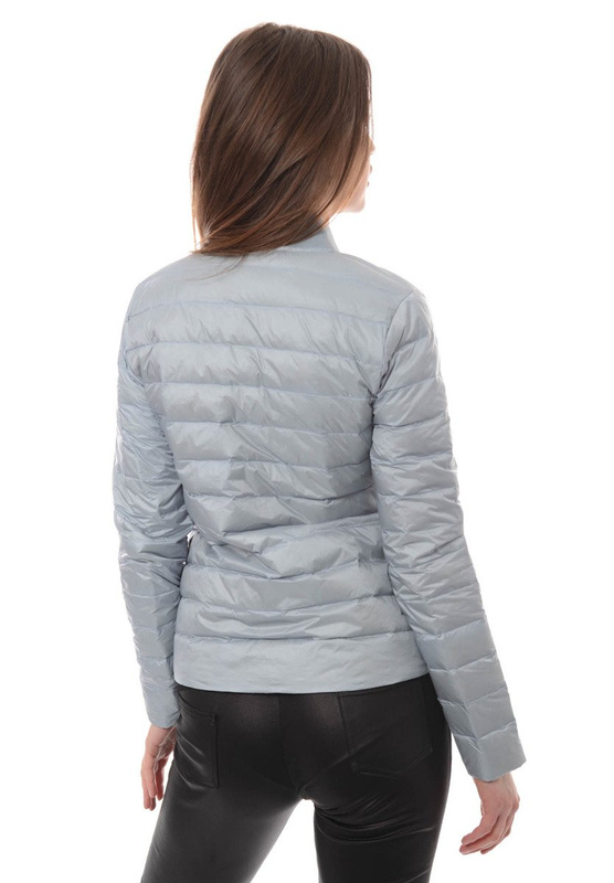 Damska Puchowa Wiosenna Kurtka Kornelia Błękitna